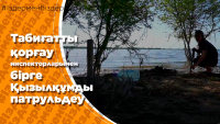 Табиғатты қорғау инспекторларымен бірге Қызылқұмды патрульдеу. «Iздер мен бiздер»